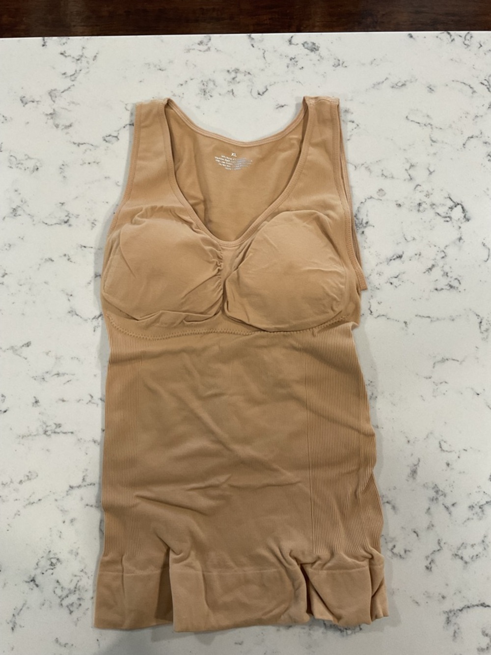 NWOT Seamless Nude Shaping Tank Cami with Built-In Support Size XL